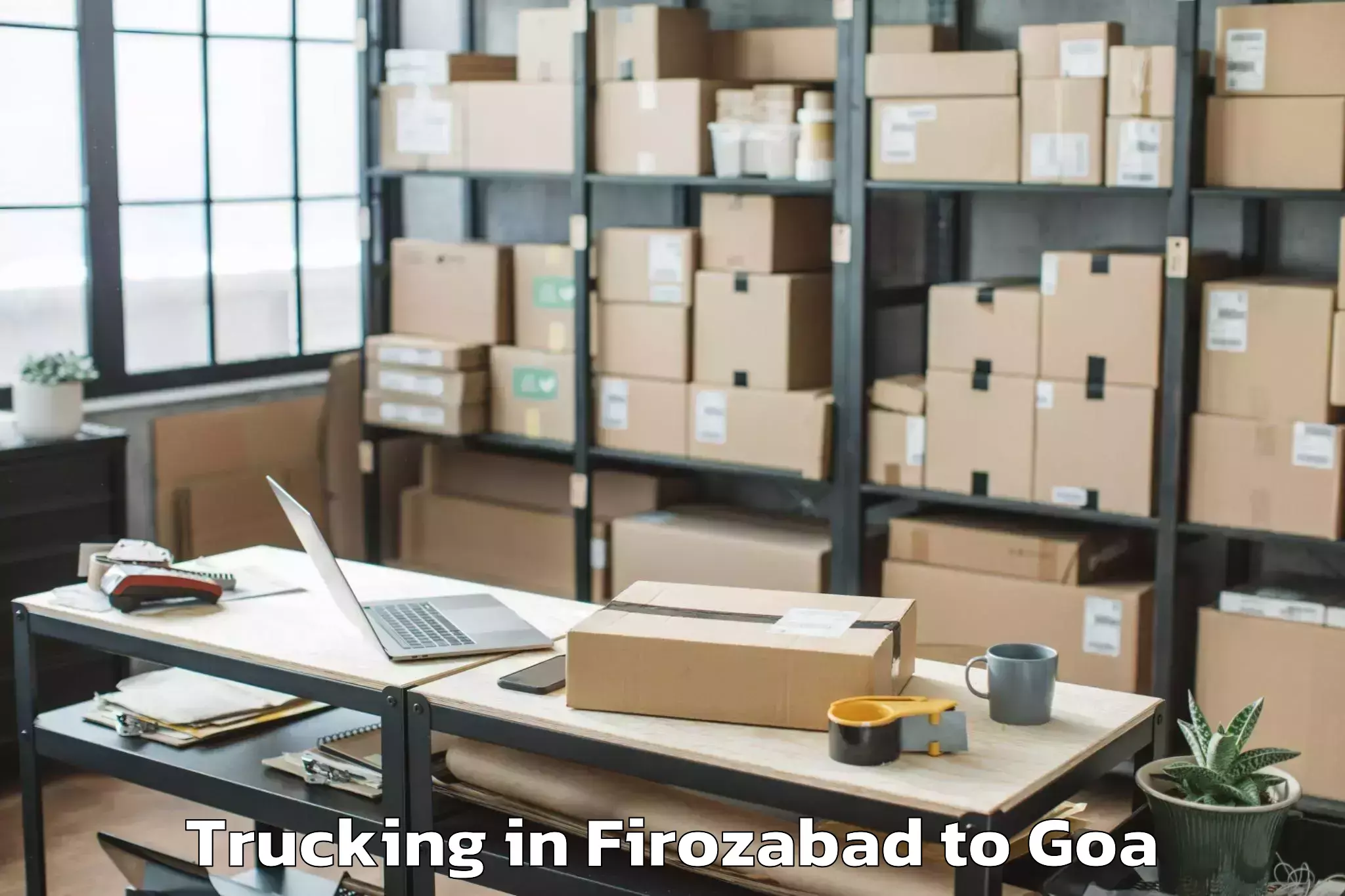 Hassle-Free Firozabad to Mapusa Trucking